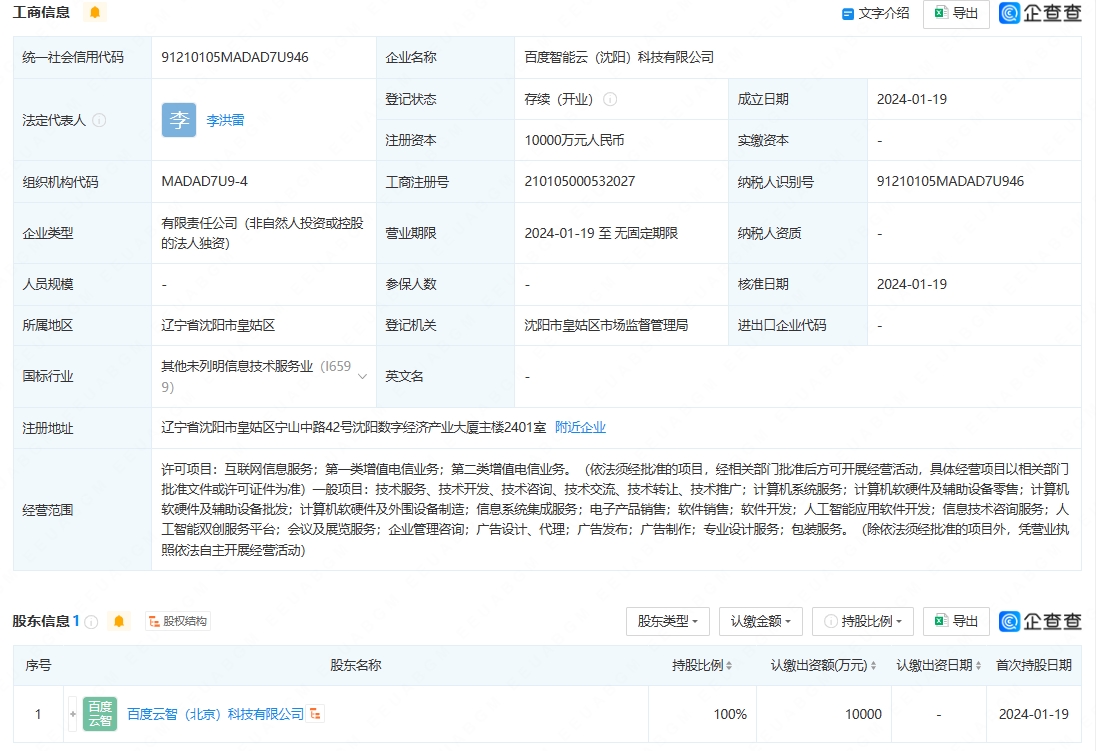 智能云落子沈陽 1億注冊(cè)資本背后的戰(zhàn)略版圖與行業(yè)新格局